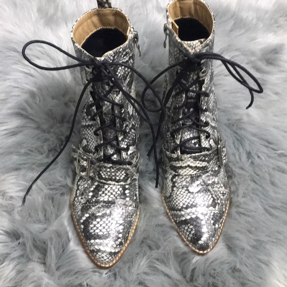 Snake skin bootie